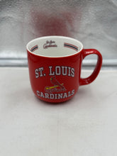 Load image into Gallery viewer, St Louis Cardinals Mug showing off its vibrant red color and iconic logo design, perfect for baseball fans and collectors.