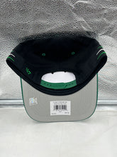 Load image into Gallery viewer, Boston Celtics NBA '47 Brand Black Diamond Hitch Adjustable Snapback Hat displayed at a side angle.