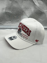 Load image into Gallery viewer, Tampa Bay Buccaneers NFL '47 White Script Hitch Rope Snapback Adjustable Hat displayed from the front, showcasing the iconic team logo.