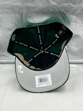Load image into Gallery viewer, Close-up of the Michigan State Spartans NCAA '47 Brand Green Hitch Adjustable Snapback Hat demonstrating the adjustable fit design, ideal for comfort while cheering for your team.