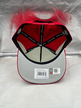 Load image into Gallery viewer, Ohio State Buckeyes NCAA '47 Brand Red Hitch Script Rope Adjustable Snapback Hat outdoor scene, showing its versatility for casual outings and game day events.