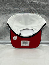 Load image into Gallery viewer, Cleveland Guardians MLB '47 Brand White USA Script Rope Hitch Adjustable Hat worn by a fan at a baseball game, highlighting its fashionable and comfortable fit.