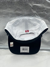 Load image into Gallery viewer, Close-up view of the Oklahoma Sooners NCAA '47 Brand White Script Hitch Rope Adjustable Snapback Hat featuring the iconic white script logo and adjustable strap for a comfortable fit.