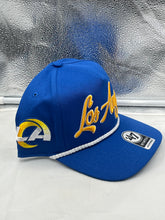Load image into Gallery viewer, Los Angeles Rams NFL '47 Blue Script Hitch Snapback Adjustable Hat showcasing a stylish script logo and adjustable snapback closure, perfect for fans.