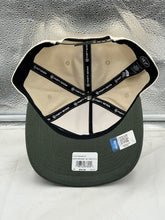 Load image into Gallery viewer, Miami Hurricanes NCAA '47 Brand Natural Two Tone Hitch Adjustable Snapback Hat side view highlighting the adjustable snapback feature for a comfortable fit.