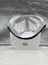 Load image into Gallery viewer, Close up of the Kansas City Royals MLB '47 Brand White Script Hitch Mesh Adjustable Snapback Hat highlighting the adjustable snapback closure.