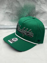 Load image into Gallery viewer, Philadelphia Eagles NFL '47 Throwback Green Script Hitch Snapback Adjustable Hat, side view highlighting adjustable snapback feature.