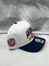 Load image into Gallery viewer, Stylish Arizona Wildcats NCAA '47 Brand Champs White Hitch Adjustable Snapback Hat displayed on a table, perfect for gifts and casual outings.