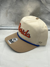 Load image into Gallery viewer, Florida Gators NCAA '47 Brand Natural Script Rope Hitch Adjustable Hat displayed from the front showing its stylish design and iconic logo.