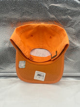 Load image into Gallery viewer, Close-up view of the Tampa Bay Buccaneers NFL '47 Brand Throwback Orange Clean Up Adjustable Hat highlighting the adjustable strap and high-quality fabric.