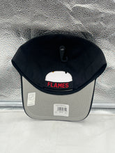Load image into Gallery viewer, Lifestyle image of fans wearing the Atlanta Flames NHL '47 Brand Throwback Black MVP Adjustable Hat at a hockey game, displaying team spirit.