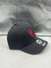 Load image into Gallery viewer, Close-up detail of the Oklahoma Sooners NCAA '47 Brand Gray Clean Up Adjustable Strapback Hat, highlighting the premium materials and craftsmanship.
