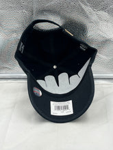 Load image into Gallery viewer, Baltimore Orioles MLB '47 Brand Throwback Black Clean Up Adjustable Hat worn by a fan at a baseball game, demonstrating support for the Baltimore Orioles.