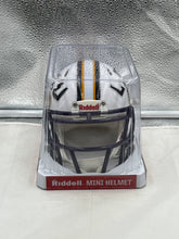 Load image into Gallery viewer, Close-up of the LSU Tigers NCAA Riddell Speed White Alternate Mini Helmet highlighting its detailed craftsmanship and sleek white color.