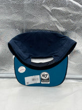 Load image into Gallery viewer, Seattle Mariners MLB '47 Brand Blue Corduroy Hitch Rope Adjustable Snapback Hat worn by a fan at a game, highlighting its trendy look and team spirit.