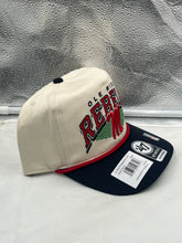 Load image into Gallery viewer, Ole Miss Rebels NCAA '47 Brand Natural TT Hitch Rope Adjustable Snapback Hat showcasing durable fabric and vintage rope detail, perfect for game day or casual outings.