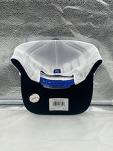 Load image into Gallery viewer, Close-up view of the Kansas City Royals MLB '47 Brand Blue Script Hitch Rope Adjustable Snapback Hat highlighting the adjustable snapback feature for a comfortable fit.