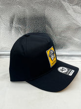 Load image into Gallery viewer, Stylish Pittsburgh Pirates MLB '47 Brand Throwback Black Hitch Adjustable Snapback Hat showcasing iconic team colors and design ideal for casual outings.