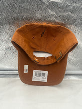 Load image into Gallery viewer, Close-up of the Texas Longhorns NCAA '47 Brand Orange Clean Up Adjustable Strapback Hat, highlighting the adjustable strapback feature and premium fabric details.