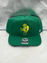 Load image into Gallery viewer, Oregon Ducks NCAA '47 Brand Throwback Green Hitch Adjustable Snapback Hat displayed on a table with vibrant colors.