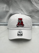 Load image into Gallery viewer, Alabama Crimson Tide NCAA '47 Brand Throwback White Clean Up Adjustable Hat displayed from the front angle.