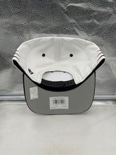 Load image into Gallery viewer, Side angle of the Carolina Hurricanes NHL '47 Brand White Diamond Hitch Adjustable Snapback Hat, emphasizing the modern and chic look suitable for game days.
