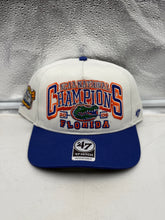 Load image into Gallery viewer, Florida Gators NCAA '47 Brand Champs Off White TT Hitch Adjustable Snapback Hat showcasing the Florida Gators hat design.
