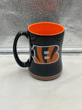 Load image into Gallery viewer, Cincinnati Bengals NFL Logo Brands 14oz Mug Cup showcasing the iconic Bengals logo, perfect for game day beverages.
