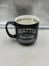 Load image into Gallery viewer, Durable Seattle Seahawks Mug designed by Logo Brands, featuring a vibrant blue color and large 15oz capacity for enjoying hot beverages during game day.