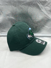 Load image into Gallery viewer, Tulane Green Wave NCAA '47 Brand Green Clean Up Adjustable Strapback Hat displayed on a table, showcasing its vibrant green color and iconic logo.
