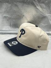Load image into Gallery viewer, Stylish Philadelphia Phillies MLB '47 Brand Natural TT Hitch Adjustable Snapback Hat designed for comfort with an adjustable snapback closure.