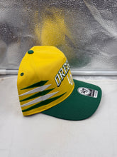 Load image into Gallery viewer, Back view of the Oregon Ducks NCAA '47 Brand Yellow Diamond Hitch Snapback Adjustable Hat, highlighting the adjustable strap for a customizable fit.