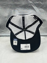 Load image into Gallery viewer, Stylish Miami Hurricanes NCAA '47 Brand White Script Hitch Rope Adjustable Snapback Hat displayed with vibrant team colors and adjustable fit for fans.