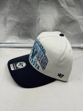 Load image into Gallery viewer, Close-up view of Villanova Wildcats NCAA '47 Champs Off White TT Hitch Adjustable Snapback Hat showcasing logo - Perfect Villanova Wildcats hat.