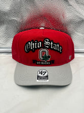 Load image into Gallery viewer, Ohio State Buckeyes NCAA '47 Brand Red TT Hitch Script Adjustable Snapback Hat, showcasing iconic Buckeyes logo in vibrant red color.