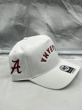 Load image into Gallery viewer, Back view of the adjustable strap on the Alabama Crimson Tide NCAA 47 White Reversed Hitch Script Snapback Hat, designed for comfort and fit.