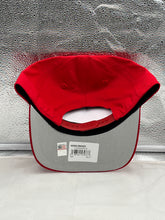 Load image into Gallery viewer, Stylish Nebraska Cornhuskers NCAA '47 Red Reversed Hitch Script Adjustable Snapback Hat worn casually for game days and tailgating events.