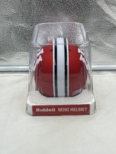 Load image into Gallery viewer, Indiana Hoosiers NCAA Riddell Speed Red Mini Helmet displayed on a shelf, perfect for showcasing fandom in an office or man cave.