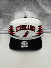 Load image into Gallery viewer, Carolina Hurricanes NHL '47 Brand White Diamond Hitch Adjustable Snapback Hat displayed with a white background, showcasing the stylish design and iconic team logo.