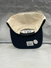 Load image into Gallery viewer, Side angle of the New York Yankees MLB '47 Brand Natural TT Hitch Adjustable Snapback Hat, emphasizing its stylish design suitable for baseball fans.