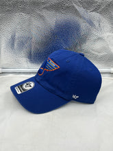 Load image into Gallery viewer, St Louis Blues NHL '47 Brand Throwback Blue Clean Up Adjustable Strapback Hat, stylish and comfortable, showcasing the team's logo prominently.