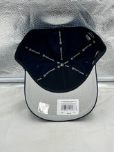 Load image into Gallery viewer, Side angle of Chicago Bears NFL '47 Brand Navy Reversed Script Hitch Snapback Adjustable Hat capturing its stylish look and adjustable strap.