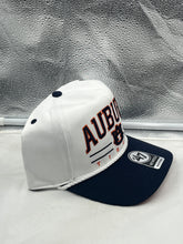 Load image into Gallery viewer, Auburn Tigers NCAA '47 Brand White TT Hitch Rope Adjustable Snapback Hat showcasing bold Auburn logo and stylish rope detail, perfect for game day and casual wear.