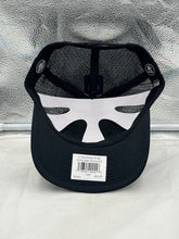 Load image into Gallery viewer, Various angles of the Notre Dame Fighting Irish NCAA '47 Brand Black Adjustable Trucker Snapback Hat, illustrating its adjustable fit and versatility for fans.