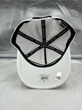 Load image into Gallery viewer, Lifestyle shot of a person wearing the Alabama Crimson Tide NCAA 47 White Reversed Hitch Script Adjustable Snapback Hat during a sports event.