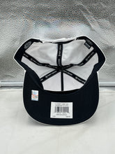 Load image into Gallery viewer, Close-up view of the Duke Blue Devils NCAA '47 Brand White Hitch Rope Adjustable Snapback Hat, featuring unique rope detail and bold logo.