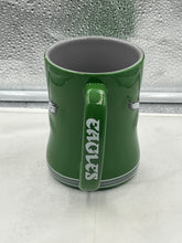 Load image into Gallery viewer, Close-up of the Philadelphia Eagles Throwback NFL Green 14oz Coffee Mug showcasing its durable design and vibrant team colors.