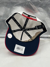 Load image into Gallery viewer, Close-up of the Boston Red Sox MLB '47 Brand White TT Script Hitch Adjustable Snapback Hat, highlighting the adjustable snapback design for a perfect fit.