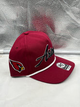 Load image into Gallery viewer, Arizona Cardinals NFL '47 Brand Red Script Hitch Rope Snapback Adjustable Hat featuring a vibrant red color suitable for game days.
