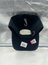 Load image into Gallery viewer, Ohio State Buckeyes NCAA '47 Brand Throwback Black Adjustable Strapback Hat worn by a fan, emphasizing style and comfort on game day.